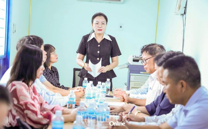 Đồng chí Phạm Thị Xuân Trang phát biểu tại buổi giám sát.