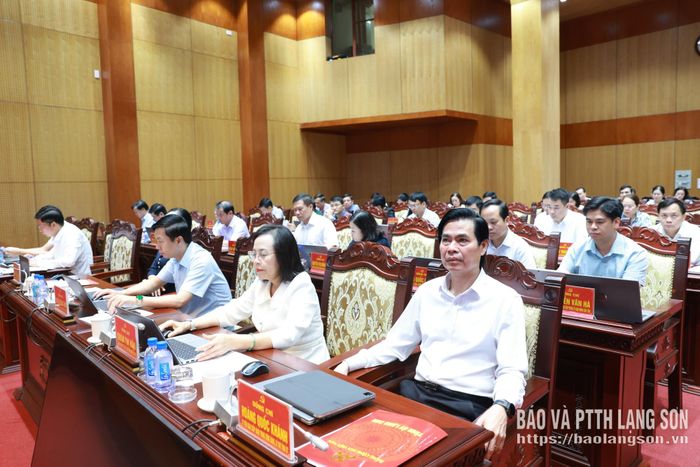 Các đồng chí lãnh đạo tỉnh dự hội nghị