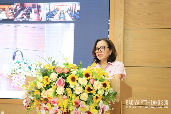 Lãnh đạo Chi nhánh Ngân hàng Chính sách xã hội tỉnh phát biểu tại chương trình