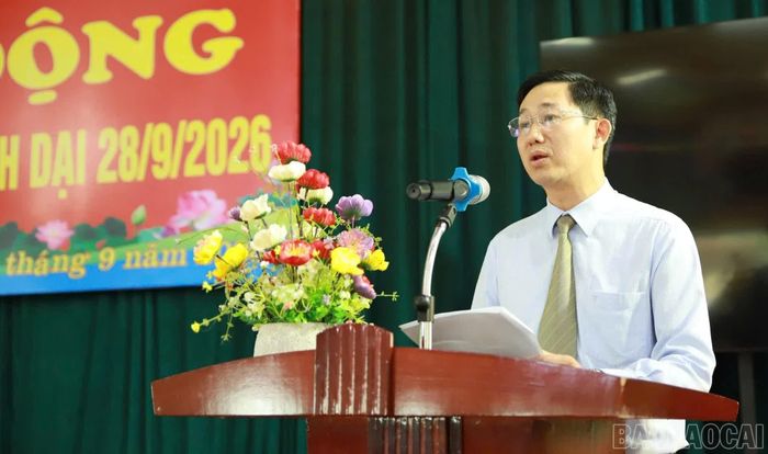 Đồng chí Lục Hậu Giang phát biểu tại lễ phát động.
