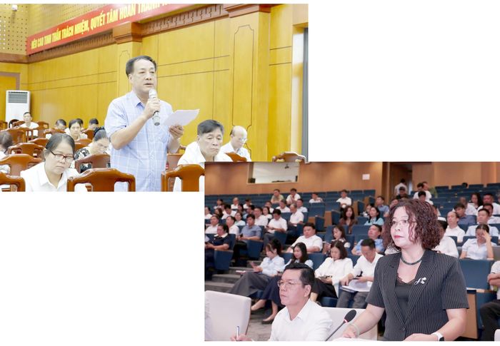 Cử tri tham gia ý kiến tại các hội nghị tiếp xúc cử tri.