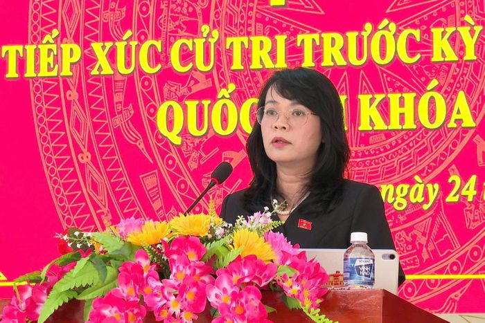 Bà Phạm Thị Hồng Yến, Ủy viên chuyên trách tại Ủy ban Kinh tế và Tài chính của Quốc hội giải thích và trả lời kiến nghị cử tri