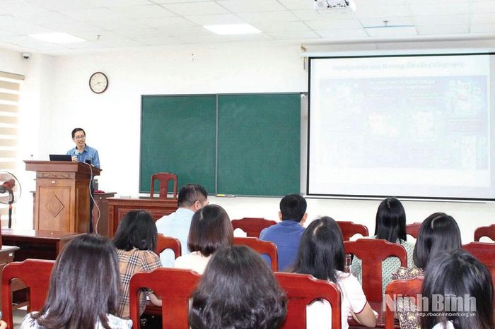 Một giờ học lý luận chính trị tại Trường Chính trị Trường Chinh.