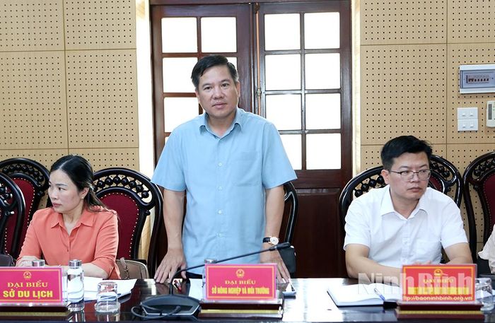 Đại diện lãnh đạo Sở Nông nghiệp và Môi trường phát biểu tại hội nghị.