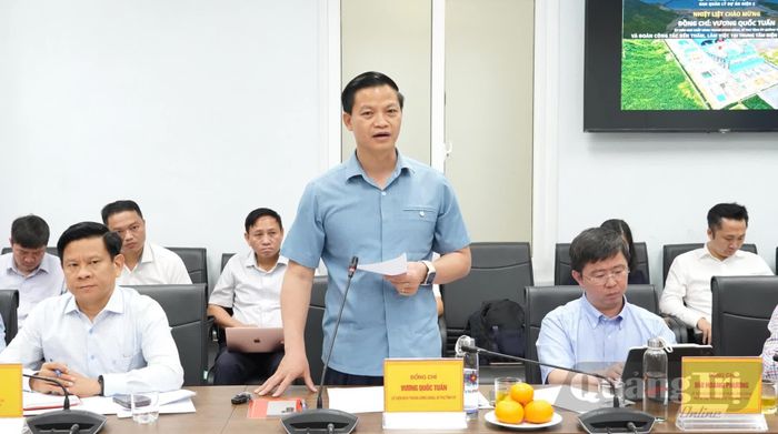 Đồng chí Vương Quốc Tuấn, Bí thư Tỉnh ủy kết luận tại buổi làm việc - Ảnh: Q.V
