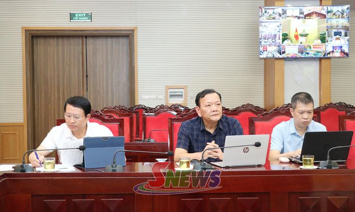 Các đại biểu dự cuộc họp tại điểm cầu Sơn La.