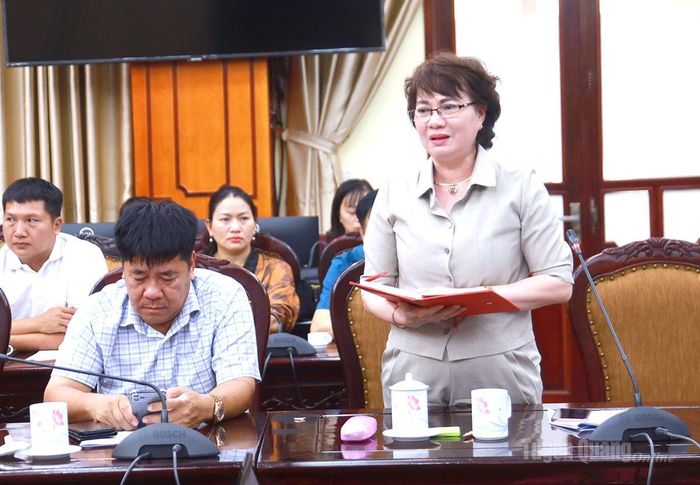 Công ty TNHH - Tổng công ty Gia Long đại diện doanh nghiệp phát biểu tại buổi gặp mặt.