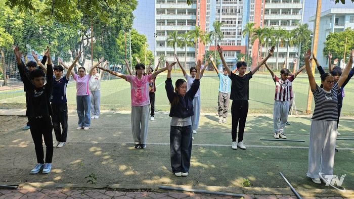 Một giờ học thể dục của lưu học sinh tại Trường Cao đẳng Thái Nguyên.