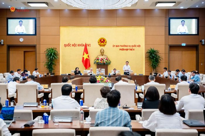 Phó Chủ tịch Quốc hội Nguyễn Hồng Diên phát biểu kết luận phiên họp