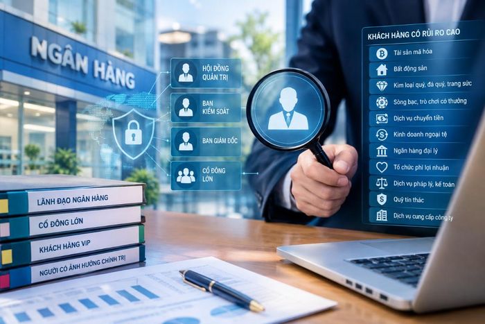 Khách VIP, cổ đông lớn, lãnh đạo ngân hàng được đưa vào dữ liệu giám sát phòng chống rửa tiền.