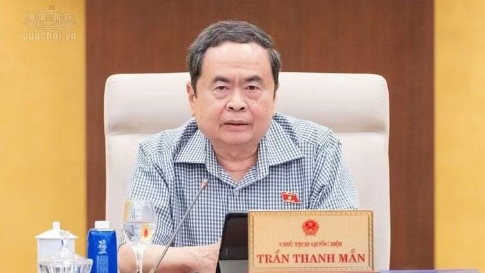 Chủ tịch Quốc hội Trần Thanh Mẫn phát biểu tại phiên họp.
