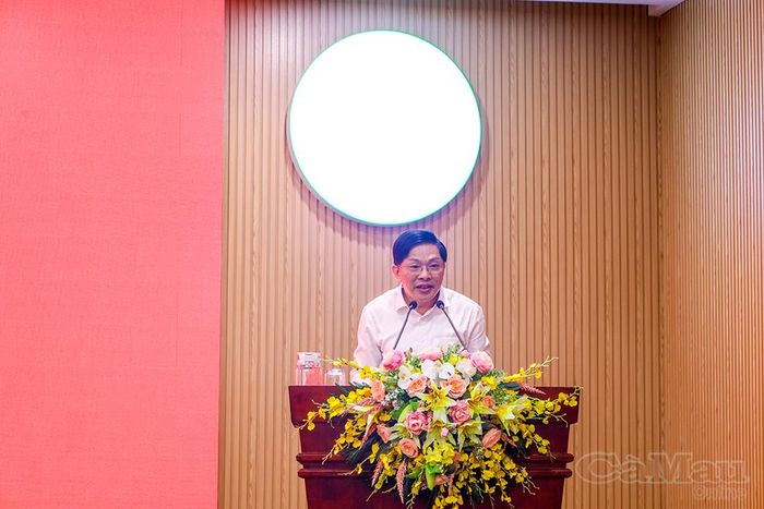 Đồng chí Đặng Văn Dũng phát biểu nhận nhiệm vụ Phó Bí thư Thường trực Tỉnh uỷ Cà Mau, nhiệm kỳ 2025-2030.