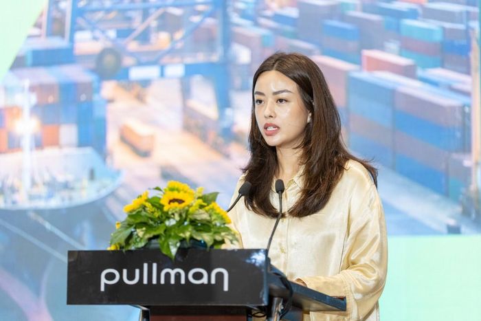 Bà Hà Kiều Oanh, Phó Trưởng phòng Phát triển năng lực Xúc tiến thương mại (Cục Xúc tiến thương mại, Bộ Công Thương) phát biểu.