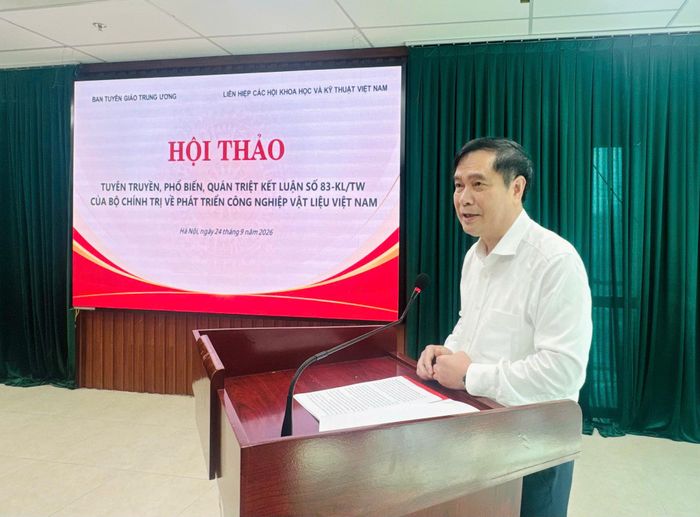Phó Trưởng ban Tuyên giáo Trung ương Phan Xuân Thủy phát biểu khai mạc hội thảo.