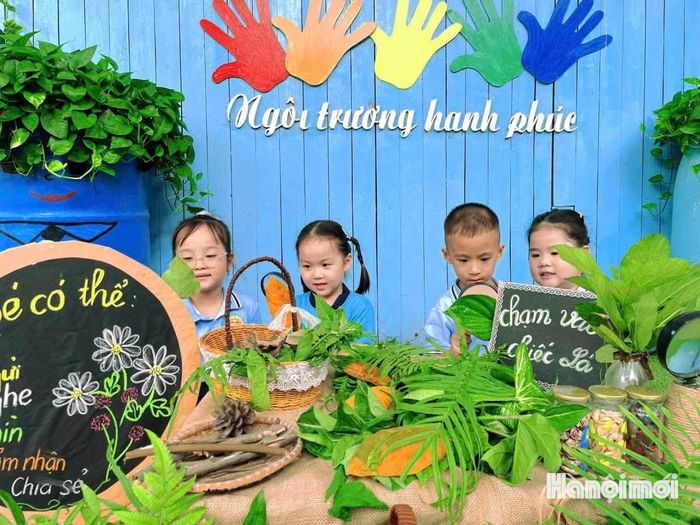 Trẻ mẫu giáo Trường Mầm non Đại Thanh. Ảnh: Nhà trường cung cấp