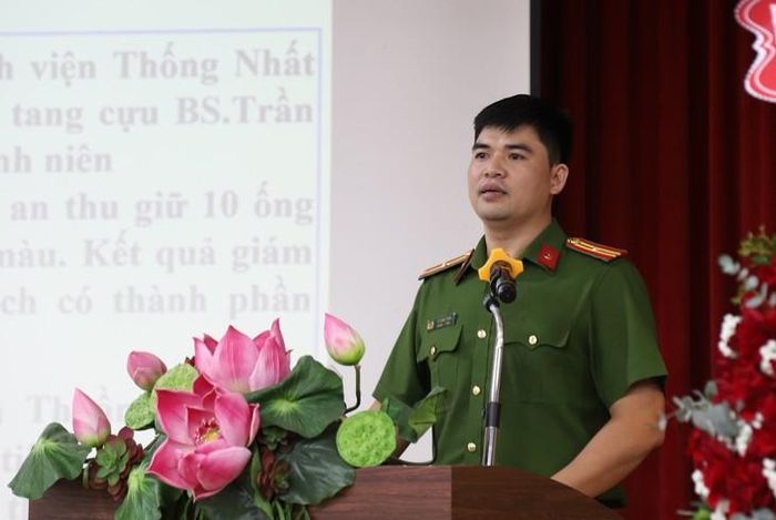 Thiếu tá Vũ Đình Thinh - Phòng Cảnh sát điều tra tội phạm về ma túy, Công an TPHCM. Ảnh: P.Thương.