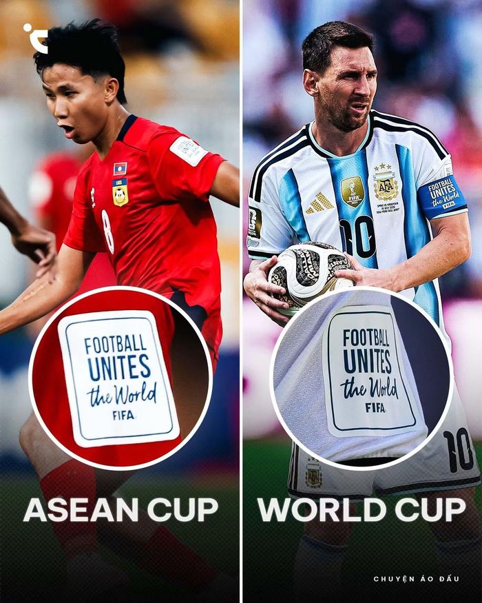 Patch áo thi đấu của FIFA ASEAN Cup 2026 giống với patch áo đấu trận chung kết FIFA World Cup 2026. (Ảnh: Chuyện áo đấu)