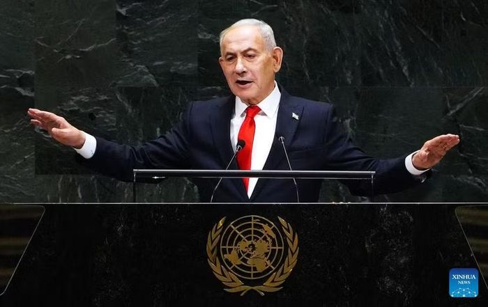 Thủ tướng Israel Benjamin Netanyahu phát biểu trong phiên thảo luận chung của Đại hội đồng LHQ ngày 24-9-2026
