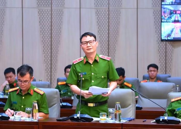 Thiếu tướng Đào Hồng Sơn, Phó Cục trưởng Cục Cảnh sát điều tra tội phạm về tham nhũng, kinh tế, buôn lậu tham luận với chủ đề kinh nghiệm đấu tranh với loại tội phạm về xâm phạm quyền SHTT trên không gian mạng