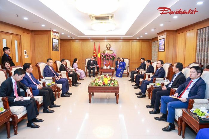 Quang cảnh buổi tiếp. Ảnh: Quang Vinh.