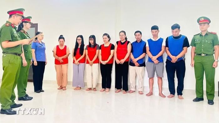  Cơ quan Cảnh sát điều tra Công an tỉnh Thanh Hóa ra quyết định khởi tố vụ án, khởi tố bị can. Ảnh: TTXVN phát. 