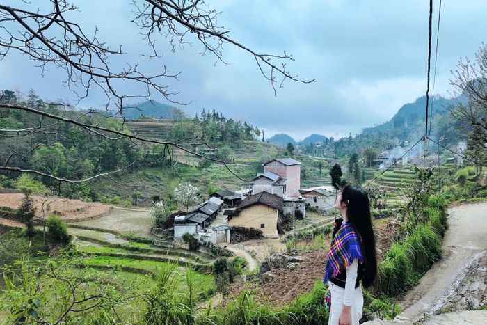  Những căn nhà ở Lô Lô Chải nhìn từ trên cao.