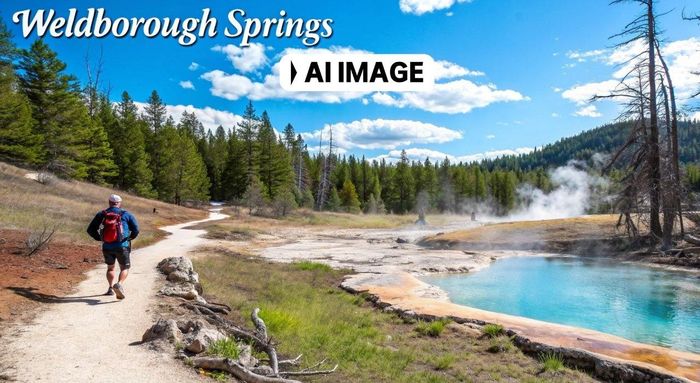  Hình ảnh “Weldborough Hot Springs” từng xuất hiện trên website Tasmania Tours. Du khách sau đó tìm tới thị trấn Weldborough mới phát hiện suối nước nóng này không tồn tại. Ảnh AI.