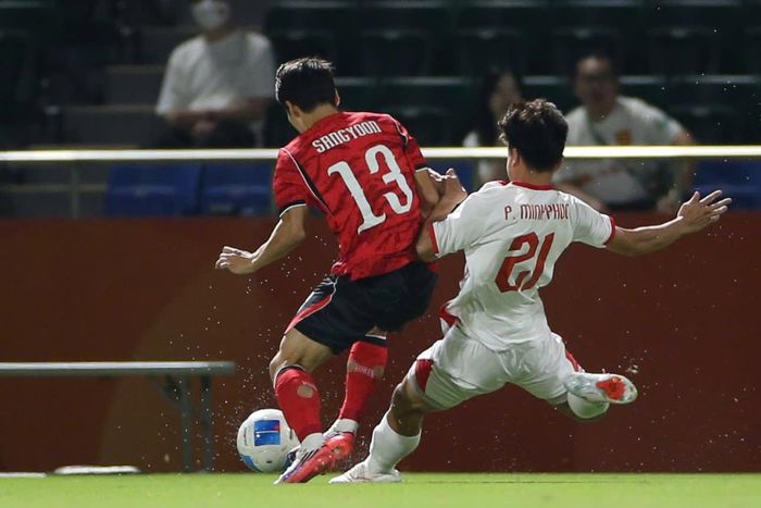 U23 Hàn Quốc chủ động tấn công. Ảnh: Hiếu Chiến.