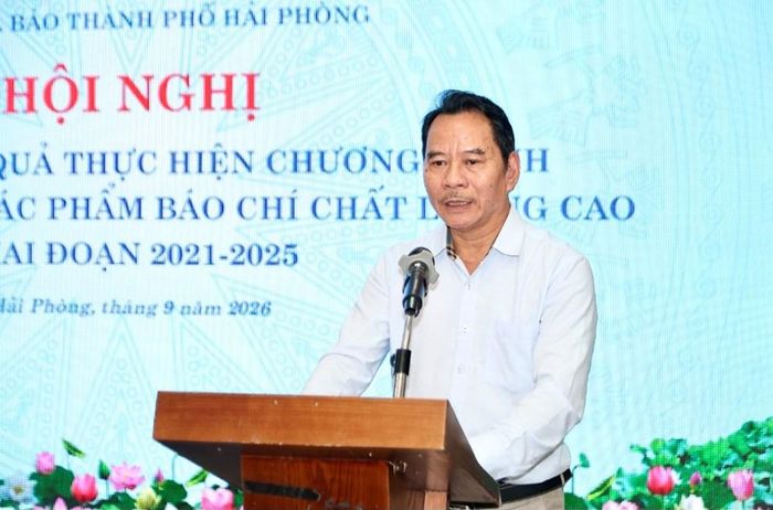 Nhà báo Nguyễn Ngọc Tú, Chủ tịch Hội Nhà báo thành phố phát biểu khai mạc Hội nghị
