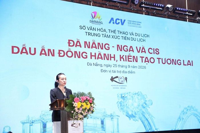 Phó Giám đốc Sở VHTTDL TP. Đà Nẵng Nguyễn Thị Hoài An phát biểu tại chương trình