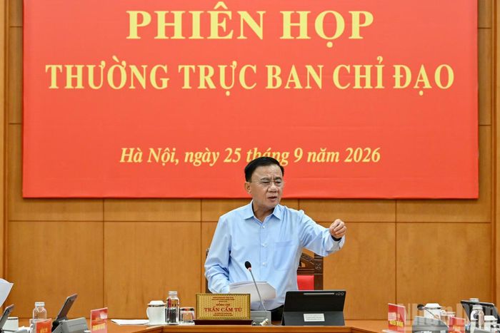 Thường trực Ban Bí thư Trần Cẩm Tú phát biểu tại Phiên họp Thường trực Ban Chỉ đạo Trung ương về phát triển văn hóa Việt Nam.