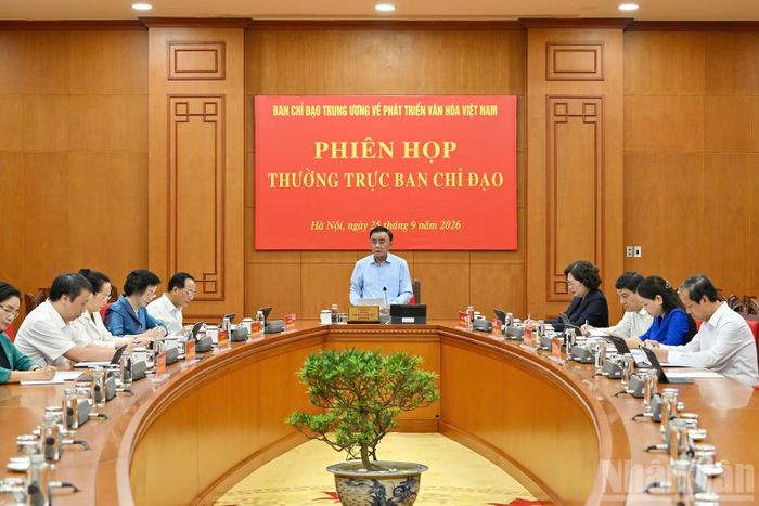 Quang cảnh phiên họp Thường trực Ban Chỉ đạo. (Ảnh: THỦY NGUYÊN)
