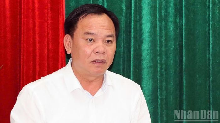 Đồng chí Võ Tấn Đức, Phó Bí thư Thành ủy Đồng Nai, Tổ trưởng Tổ chỉ đạo các công trình, dự án trọng điểm của Ban Thường vụ Thành ủy. (Ảnh: THIÊN VƯƠNG)
