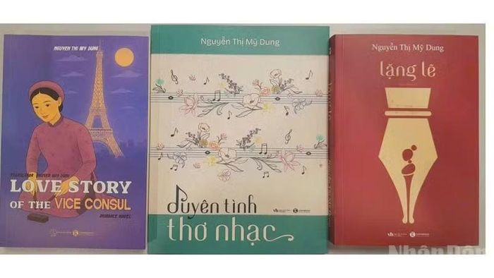 Ba quyển sách của tác giả Nguyễn Thị Mỹ Dung.