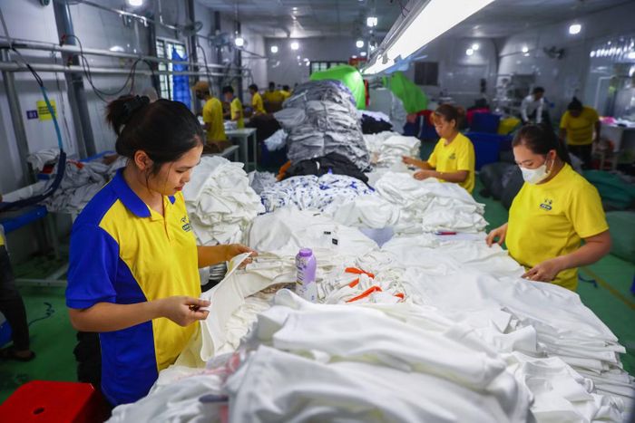 Công nhân ngành may mặc trong giờ làm việc. (Ảnh: CTV)