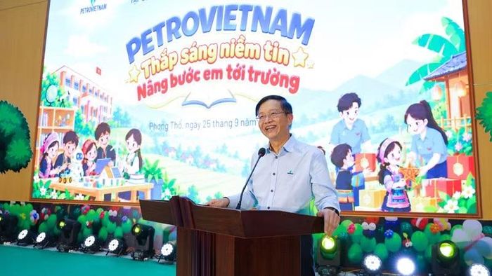 Phó Bí thư Thường trực Đảng ủy Petrovietnam Trần Quang Dũng phát biểu tại sự kiện. (Ảnh: Hoàng Anh)