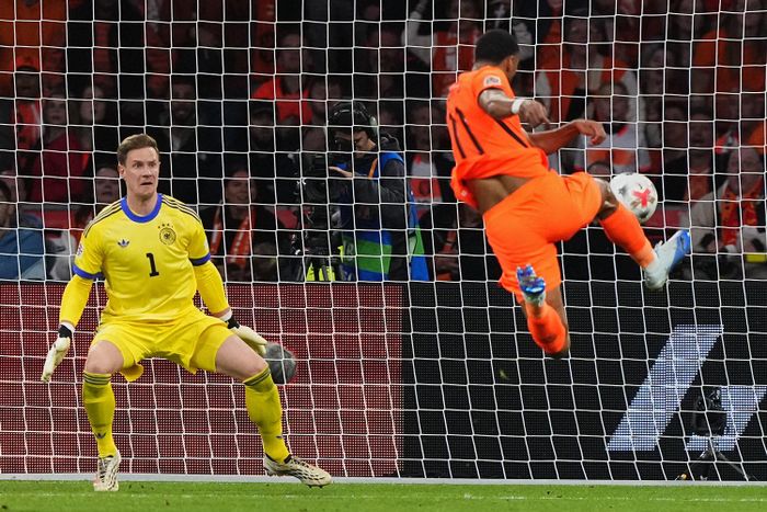 Cody Gakpo ghi bàn ấn định trận hòa 1-1 cho Hà Lan trước Đức. Ảnh: AP