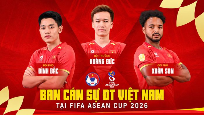 Ban cán sự đội tuyển Việt Nam tham dự FIFA ASEAN Cup 2026. Ảnh: VFF