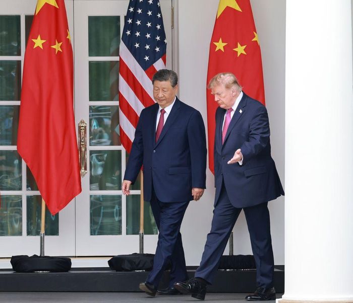  Tổng thống Mỹ Donald Trump và Chủ tịch Trung Quốc Tập Cận Bình tại Nhà Trắng. Ảnh: THX 