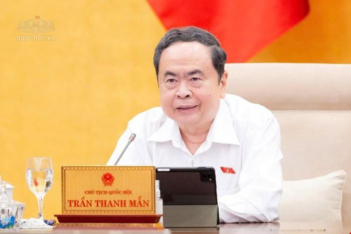  Chủ tịch Quốc hội Trần Thanh Mẫn cho ý kiến về dự thảo Bộ luật Hình sự (sửa đổi). Ảnh: CỔNG THÔNG TIN ĐIỆN TỬ QUỐC HỘI 