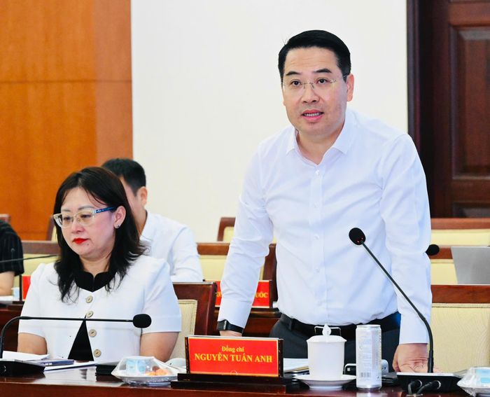  Chủ tịch UBND Tỉnh Lào Cai Nguyễn Tuấn Anh phát biểu tại buổi làm việc. Ảnh: VIỆT DŨNG 