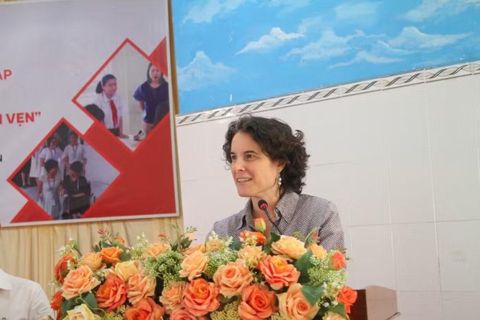 Bà Francesca Nardini, Phó Trưởng đại diện thường trú chương trình phát triển Liên hợp quốc UNDP tại Việt Nam phát biểu tại Chương trình.