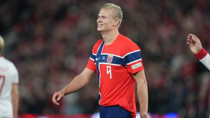 Haaland góp công lớn trong chiến thắng kịch tính của tuyển Na Uy. (Nguồn: Man City)