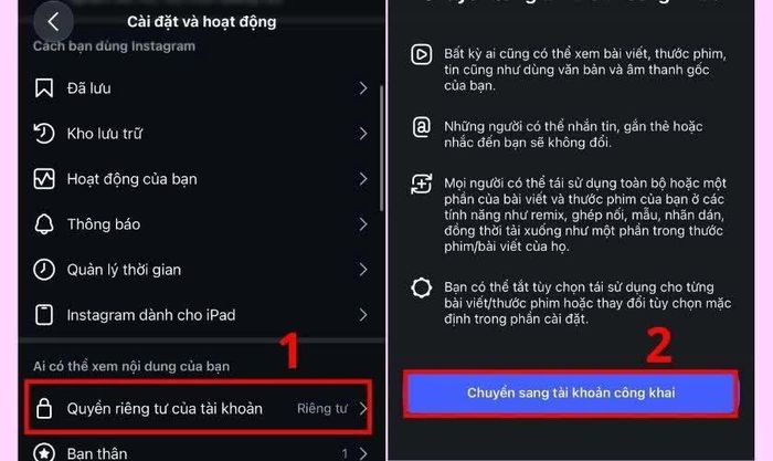 Mở tài khoản Instagram để tăng khả năng tiếp cận.