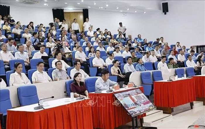 Cử tri phường Xuân Hòa, Thành phố Hồ Chí Minh dự hội nghị. Ảnh: Doãn Tấn/TTXVN
