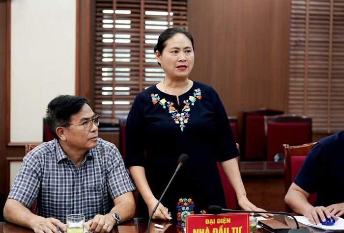 Chủ đầu tư phát biểu tại buổi làm việc - Ảnh: LS.