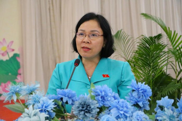Bà Trần Thị Thanh Lam - Phó Chủ nhiệm Ủy ban Văn hóa và Xã hội của Quốc hội, đánh giá cao tinh thần chủ động của các cơ quan trong quá trình xây dựng dự thảo Nghị định (ảnh: Khánh Toàn)