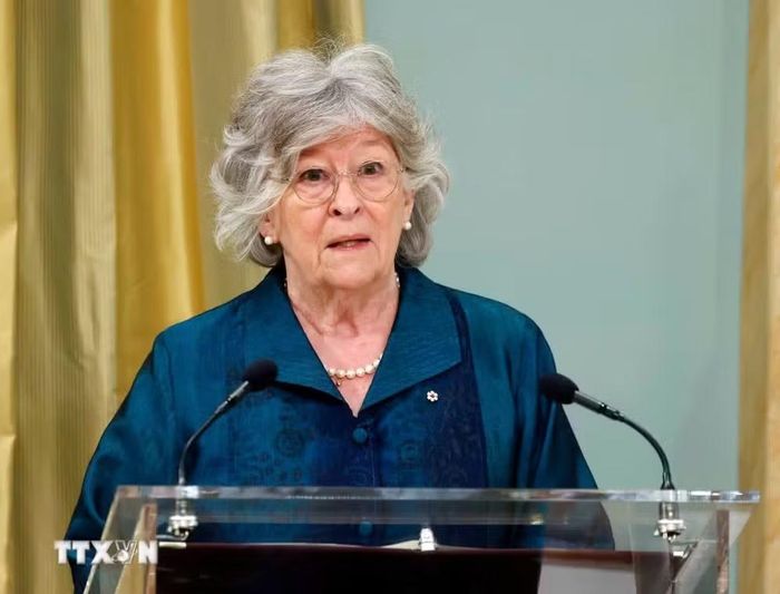 Toàn quyền Canada Louise Arbour phát biểu. (Ảnh: Thống Nhất/TTXVN)
