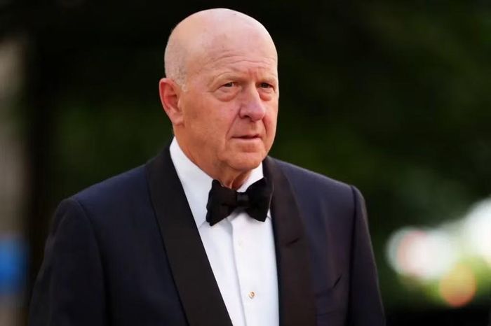 David Solomon, Chủ tịch kiêm CEO Goldman Sachs, tại Nhà Trắng. Ông là một trong những lãnh đạo ngành tài chính dự quốc yến, bên cạnh các tên tuổi như Jamie Dimon của JPMorgan Chase và Jane Fraser của Citigroup.