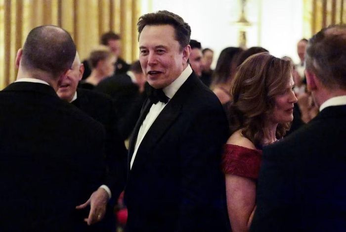 Elon Musk tại quốc yến do Tổng thống Trump chủ trì tối 24/9. Sự hiện diện của ông, cùng lãnh đạo Nvidia, OpenAI, Meta và Google, cho thấy giới công nghệ giữ vị trí nổi bật trong danh sách khách mời đón ông Tập.